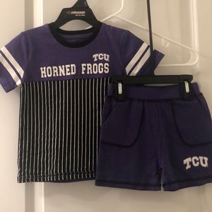 Texas Christian University toddler set
